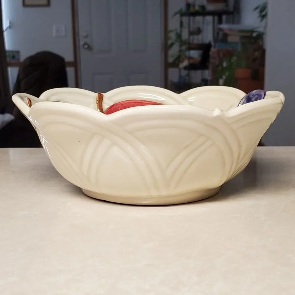 Otagiri Fruit Basket Fruit Dessert Sauce Bowl Embossed Basketweave